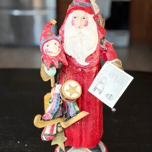 House of Hatten Santa Figurine with Toys 1992 Vintage Christmas Collectible 19”